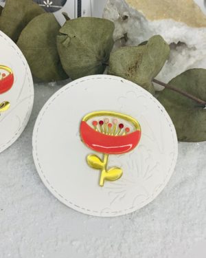 Broche Coquelicot