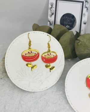Boucles d'oreilles Coquelicot