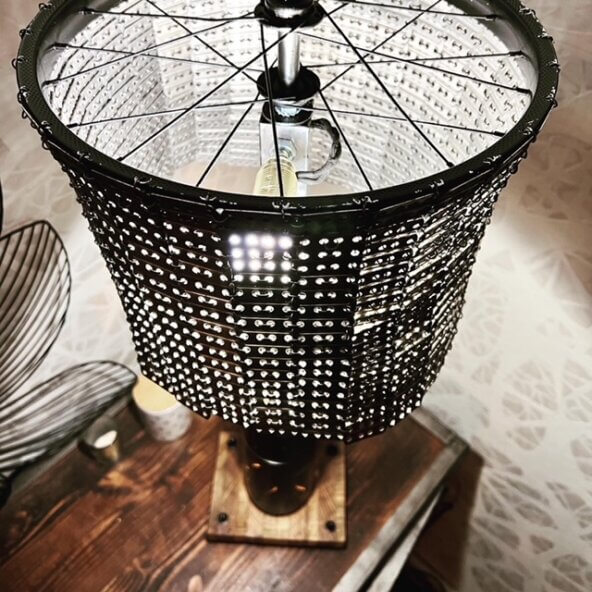 Lampe "Black & Cotte de maille " – Image 2